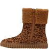 CLARKS GIRLS ZIP BOOT - LEOPARD ANIMAL PRINT